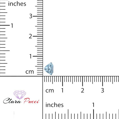 0.25 to 3 ct Princess Cut VVS1 Natural Blue Aquamarine March Birthstone