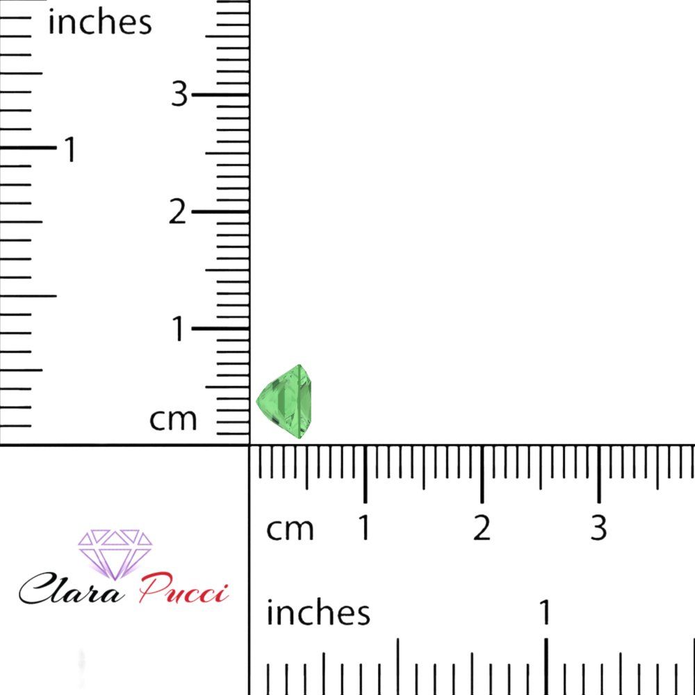 0.25 to 3 ct Princess Cut VVS1 Simulated Light Green August Birthstone