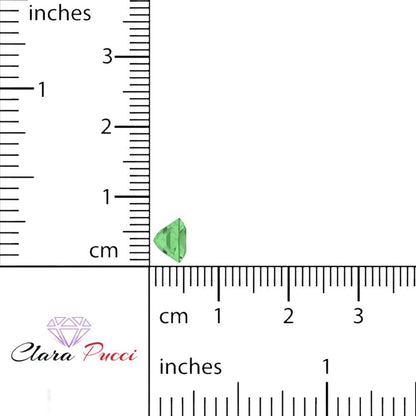 0.25 to 3 ct Princess Cut VVS1 Simulated Light Green August Birthstone