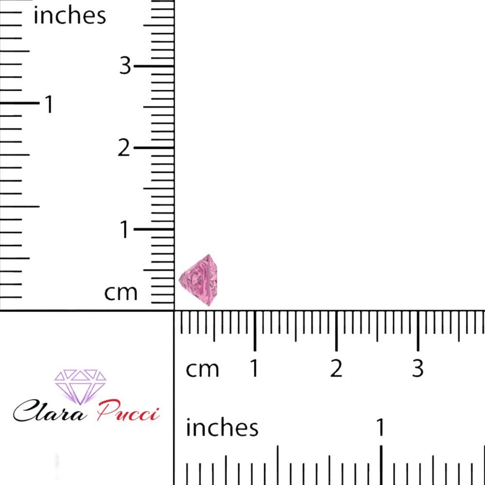 0.25 to 3 ct Princess Cut VVS1 Simulated Pink October Birthstone