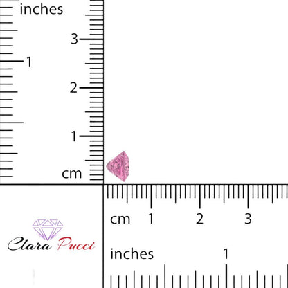 0.25 to 3 ct Princess Cut VVS1 Simulated Pink October Birthstone