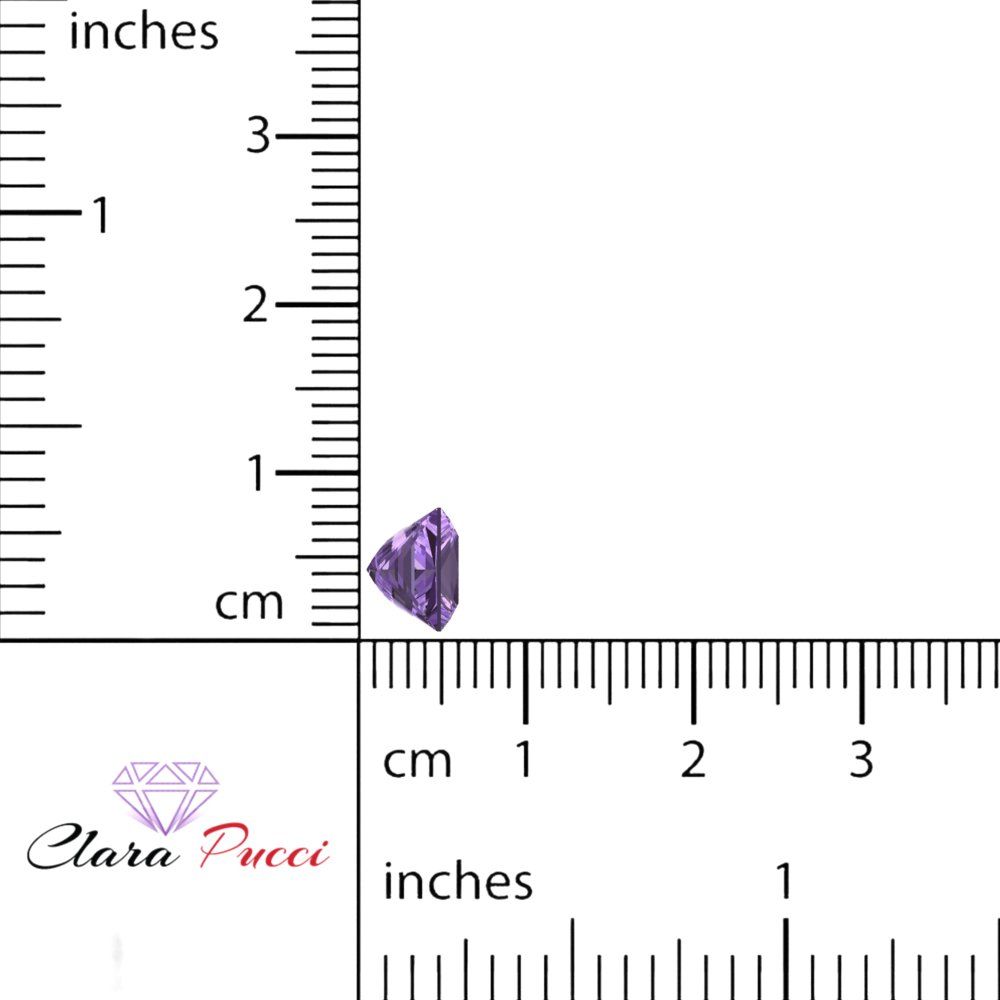 0.25 to 3 ct Princess Cut VVS1 Simulated Purple Alexandrite February Birthstone