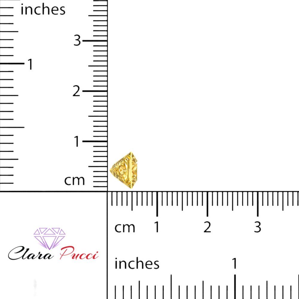 0.25 to 3 ct Princess Cut VVS1 Natural Yellow Citrine November Birthstone
