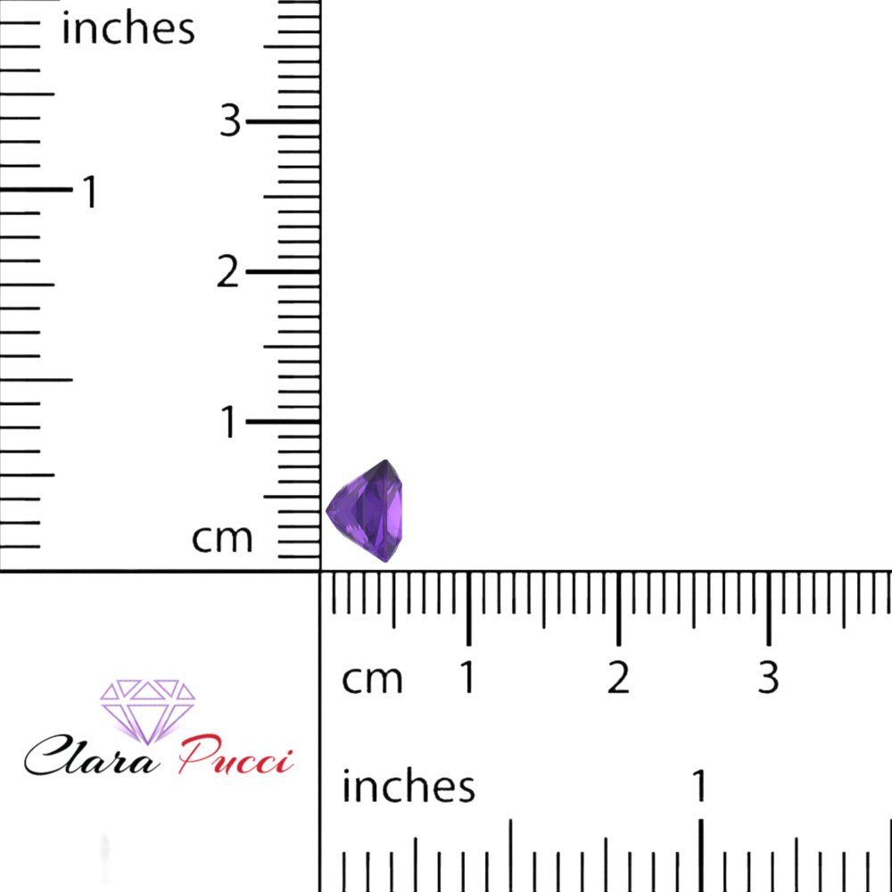 0.25 to 3 ct Princess Cut VVS1 Natural Purple Amethyst February Birthstone