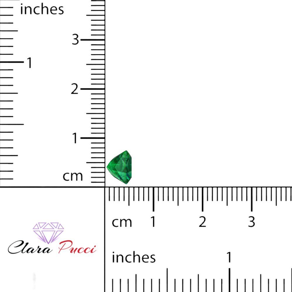 0.25 to 3 ct Princess Cut VVS1 Simulated Green Emerald May Birthstone