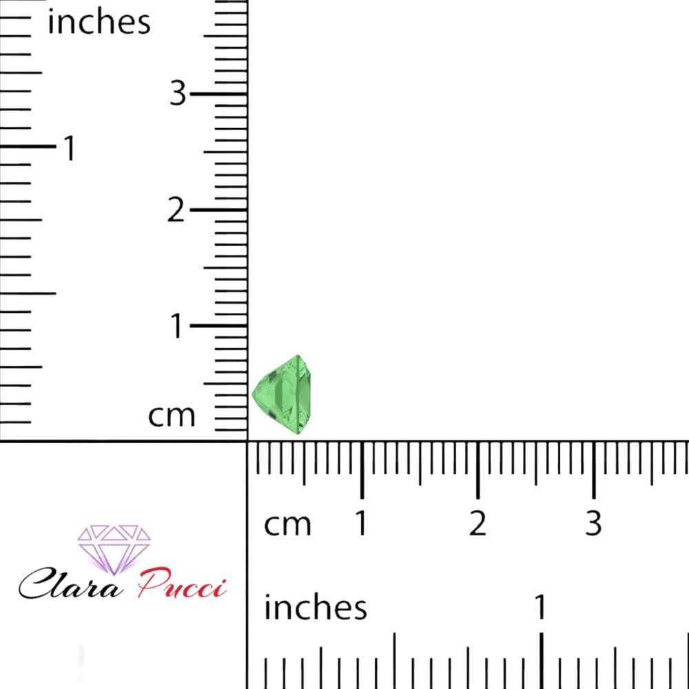 0.25 to 3 ct Princess Cut VVS1 Simulated Light Green August Birthstone