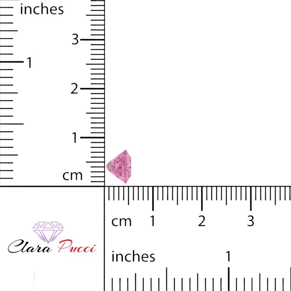 0.25 to 3 ct Princess Cut VVS1 Simulated Pink October Birthstone