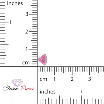 0.25 to 3 ct Princess Cut VVS1 Simulated Pink October Birthstone