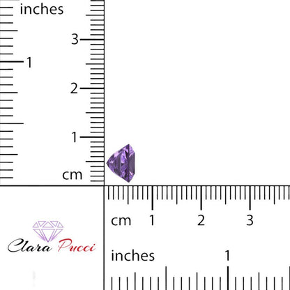 0.25 to 3 ct Princess Cut VVS1 Simulated Purple Alexandrite February Birthstone