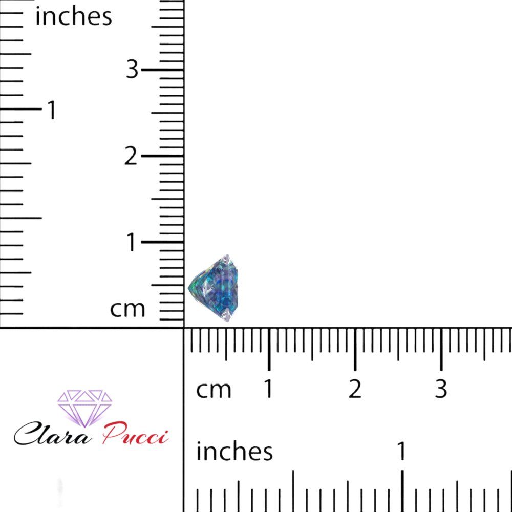 0.25 to 3 ct Princess Cut VVS1 Synthetic Blue moissanite September Birthstone