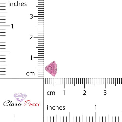 0.25 to 3 ct Princess Cut VVS1 Simulated Pink October Birthstone