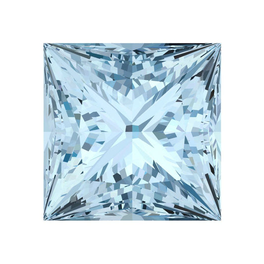 0.25 to 3 ct Princess Cut VVS1 Natural Sky blue topaz March Birthstone