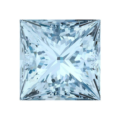 0.25 to 3 ct Princess Cut VVS1 Natural Swiss blue topaz March Birthstone