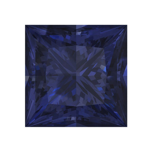 0.25 to 3 ct Princess Cut VVS1 Simulated Blue sapphire September Birthstone