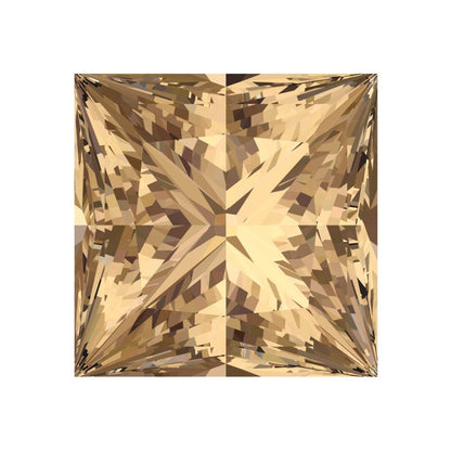 0.25 to 3 ct Princess Cut VVS1 Simulated Brown Champagne November Birthstone