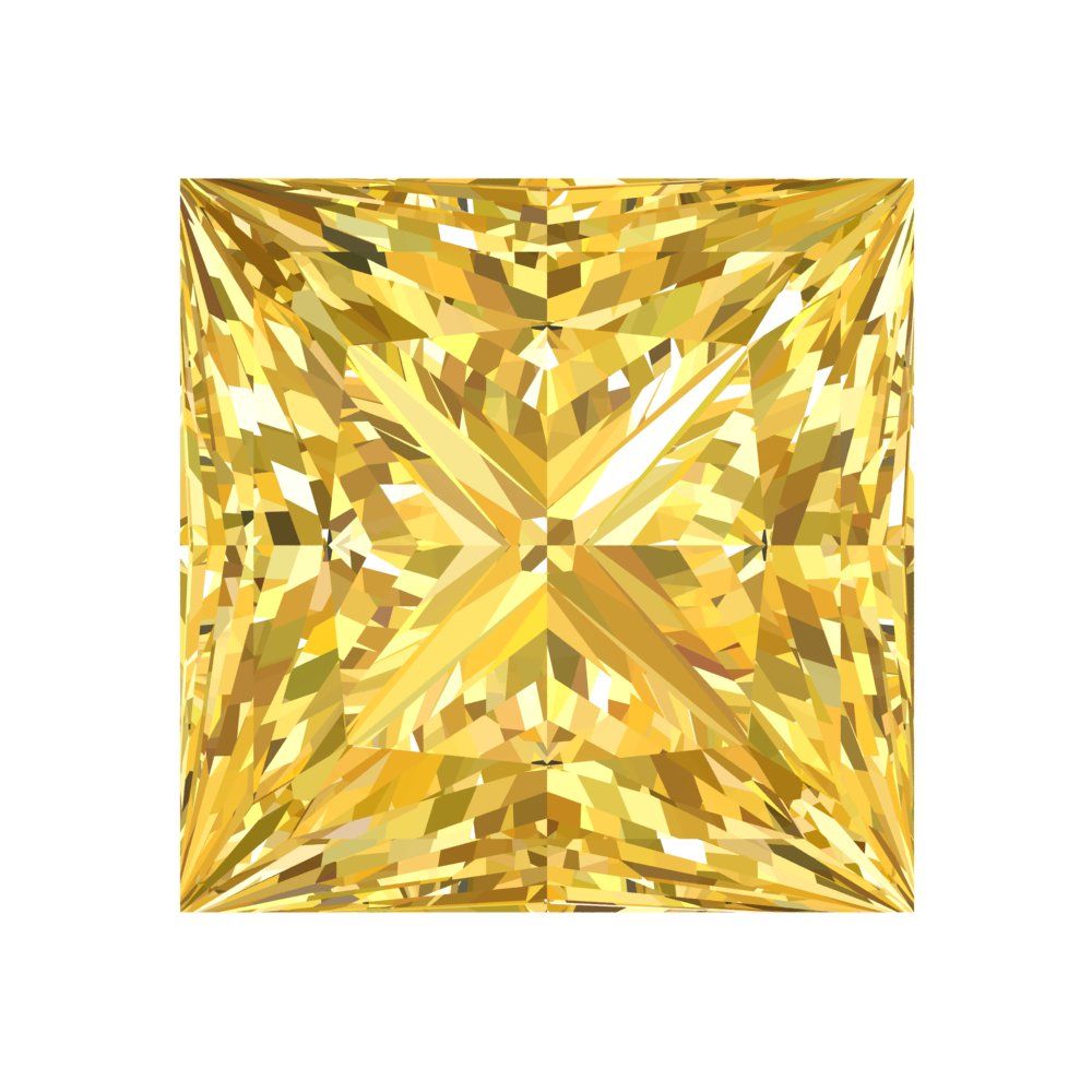 0.25 to 3 ct Princess Cut VVS1 Natural Yellow Citrine November Birthstone
