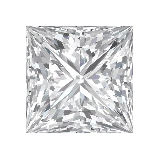0.25 to 3 ct Princess Cut VVS1 Synthetic Clear White sapphire April Birthstone