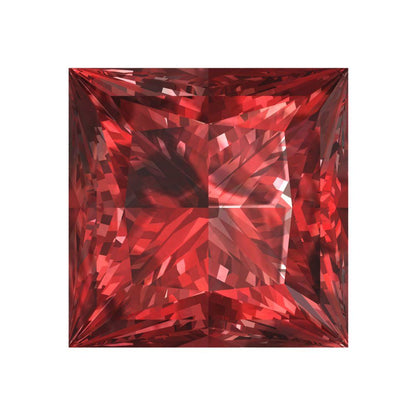 0.25 to 3 ct Princess Cut VVS1 Natural Red Garnet January Birthstone