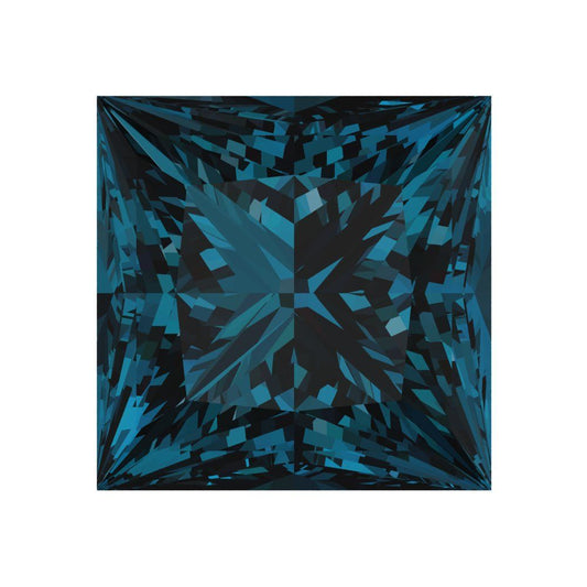 0.25 to 3 ct Princess Cut VVS1 Natural london blue topaz September Birthstone