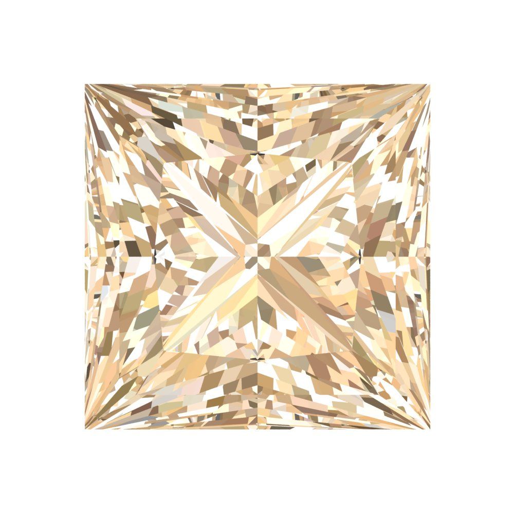 0.25 to 3 ct Princess Cut VVS1 Natural Brown Morganite November Birthstone