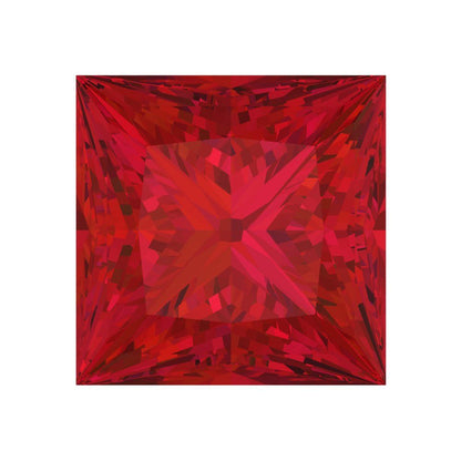 0.25 to 3 ct Princess Cut VVS1 Simulated Pink Ruby July Birthstone