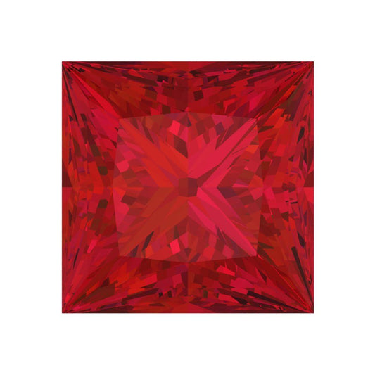 0.25 to 3 ct Princess Cut VVS1 Simulated Pink tourmaline July Birthstone