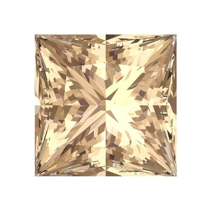 0.25 to 3 ct Princess Cut VVS1 Synthetic Yellow moissanite November Birthstone