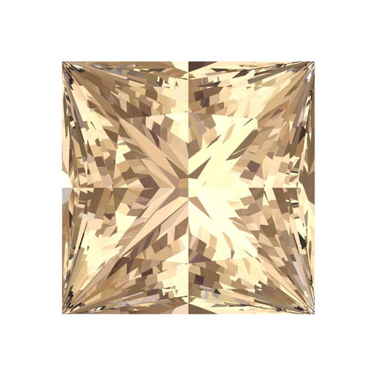 0.25 to 3 ct Princess Cut VVS1 Synthetic Yellow moissanite November Birthstone