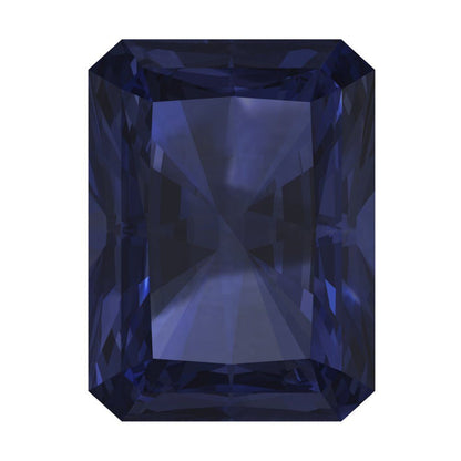 1 to 2.5 ct Radiant Cut VVS1 Simulated Blue sapphire September Birthstone