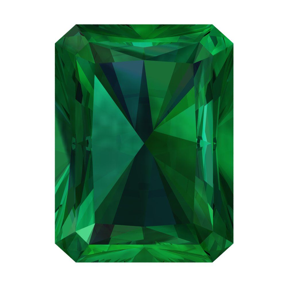 1 to 2.5 ct Radiant Cut VVS1 Simulated Green Emerald May Birthstone