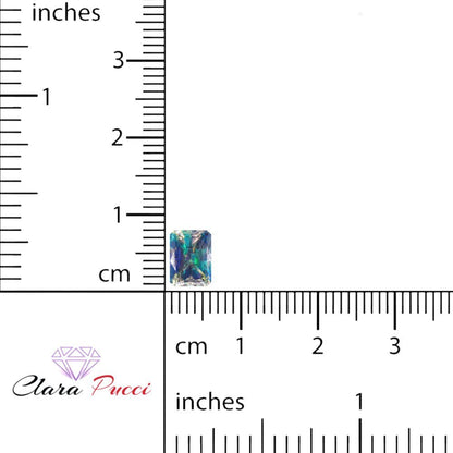 1 to 2.5 ct Radiant Cut VVS1 Synthetic Blue moissanite September Birthstone