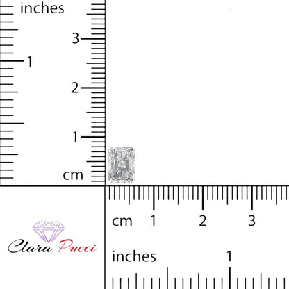 1 to 2.5 ct Radiant Cut VVS1 Synthetic Clear Moissanite April Birthstone