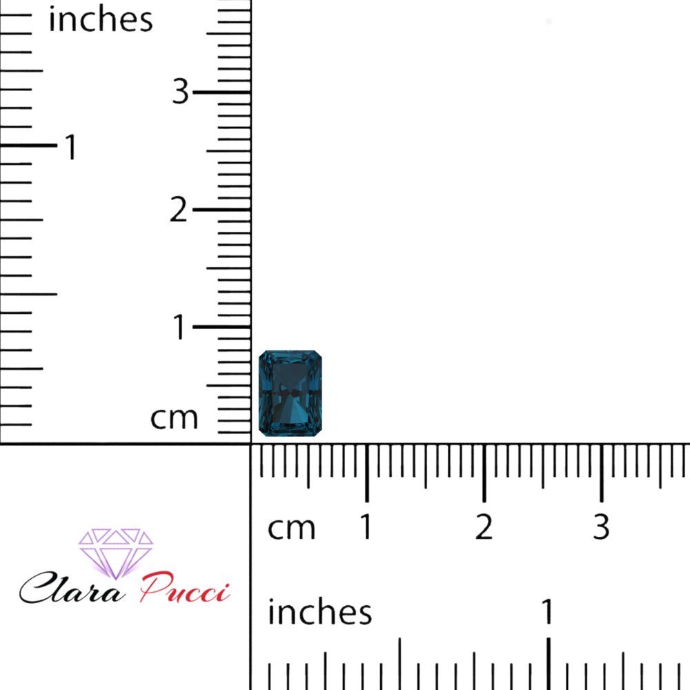 1 to 2.5 ct Radiant Cut VVS1 Natural london blue topaz September Birthstone