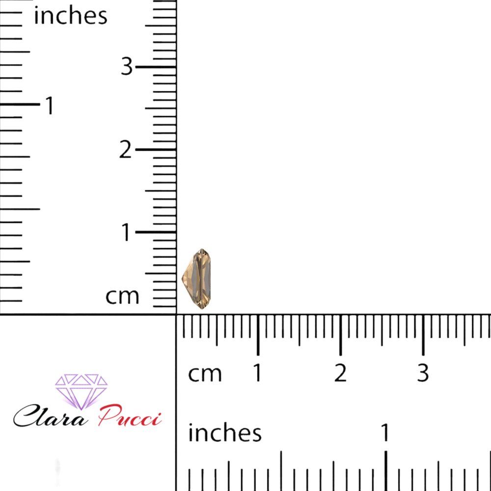 1 to 2.5 ct Radiant Cut VVS1 Simulated Brown Champagne November Birthstone