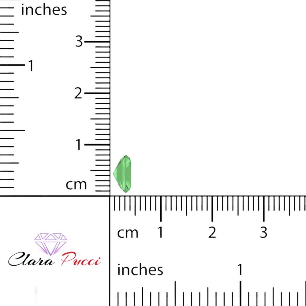 1 to 2.5 ct Radiant Cut VVS1 Simulated Light Green August Birthstone