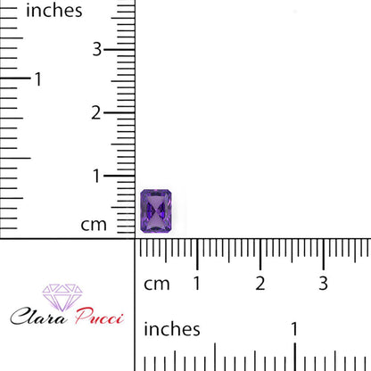 1 to 2.5 ct Radiant Cut VVS1 Simulated Purple Alexandrite February Birthstone