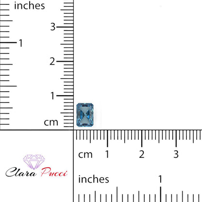 1 to 2.5 ct Radiant Cut VVS1 Natural Blue Aquamarine March Birthstone