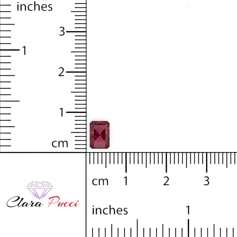 1 to 2.5 ct Radiant Cut VVS1 Natural Red Garnet January Birthstone