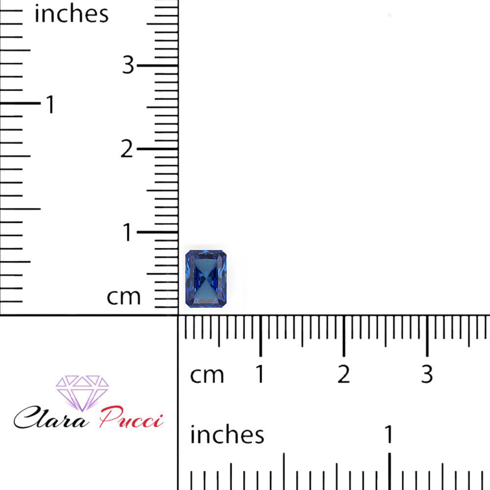 1 to 2.5 ct Radiant Cut VVS1 Simulated Blue Tanzanite September Birthstone