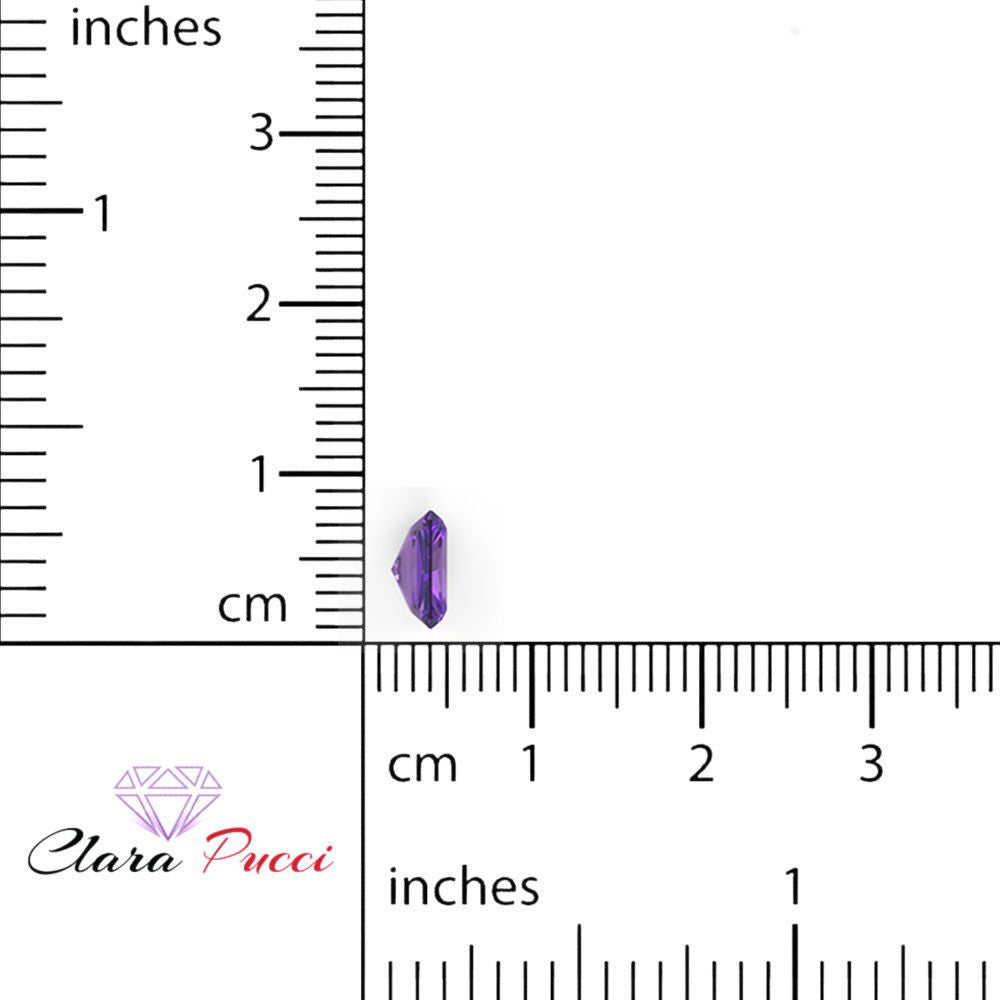1 to 2.5 ct Radiant Cut VVS1 Simulated Purple Alexandrite February Birthstone