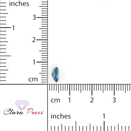 1 to 2.5 ct Radiant Cut VVS1 Simulated Blue Aquamarine March Birthstone