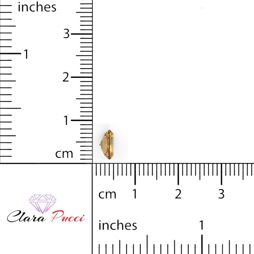 1 to 2.5 ct Radiant Cut VVS1 Simulated Brown Champagne November Birthstone