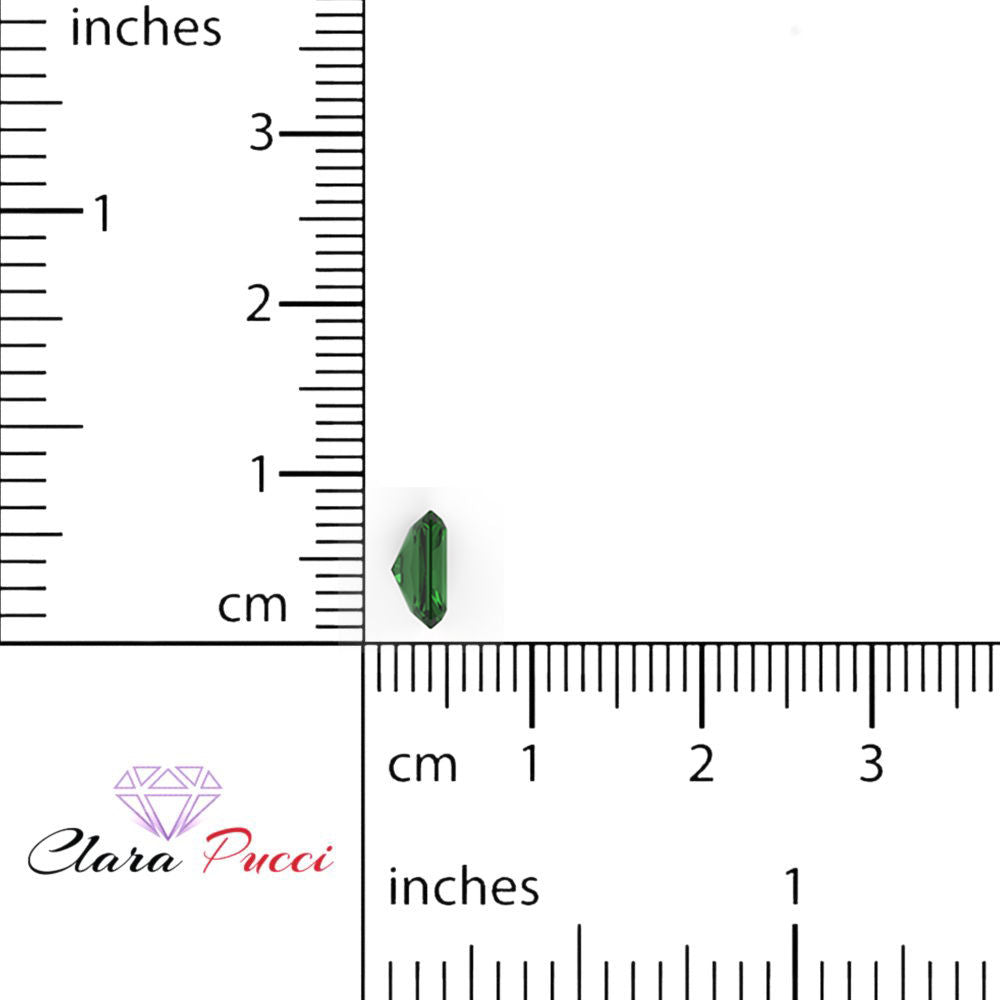 1 to 2.5 ct Radiant Cut VVS1 Simulated Green Emerald May Birthstone