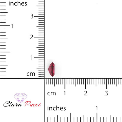1 to 2.5 ct Radiant Cut VVS1 Simulated Pink Ruby July Birthstone