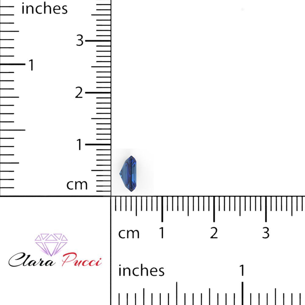 1 to 2.5 ct Radiant Cut VVS1 Simulated Blue Tanzanite September Birthstone