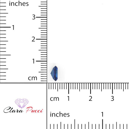 1 to 2.5 ct Radiant Cut VVS1 Simulated Blue Tanzanite September Birthstone