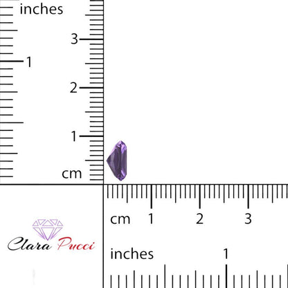1 to 2.5 ct Radiant Cut VVS1 Simulated Purple Alexandrite February Birthstone
