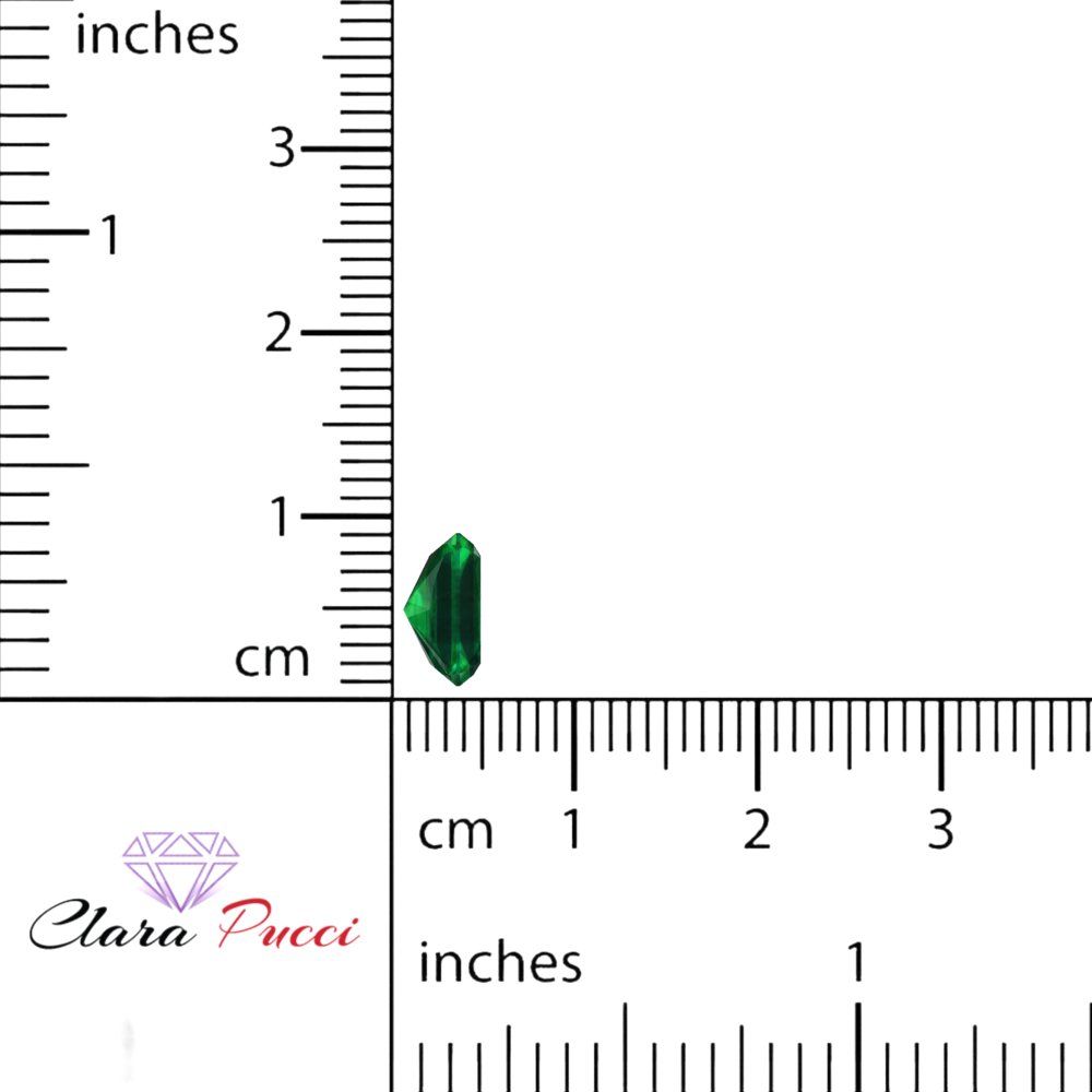 1 to 2.5 ct Radiant Cut VVS1 Simulated Green Emerald May Birthstone