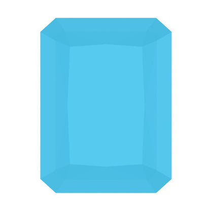 1 to 2.5 ct Radiant Cut VVS1 Simulated Blue Turquoise December Birthstone
