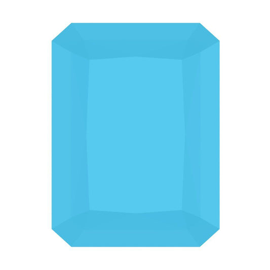 1 to 2.5 ct Radiant Cut VVS1 Simulated Blue Turquoise December Birthstone